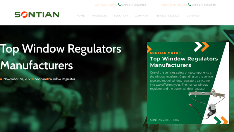 Top Window Regulators Manufacturers auto window parts