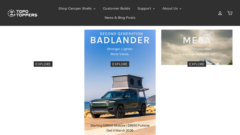 Topo Toppers truck topper parts