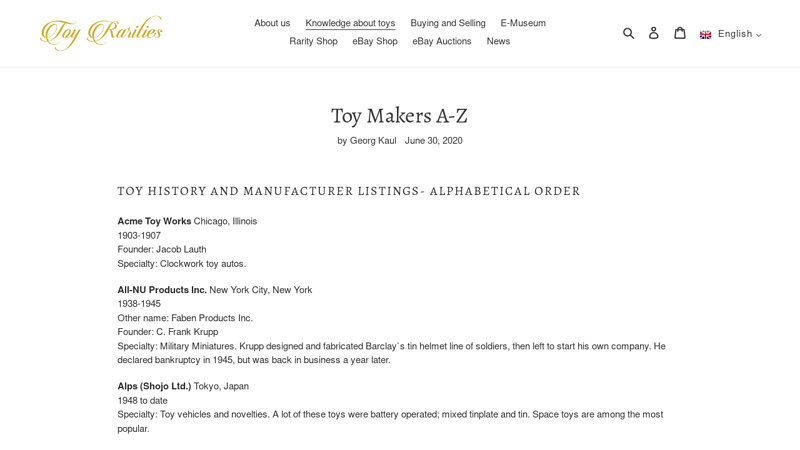 Toy Makers A toy tractor parts