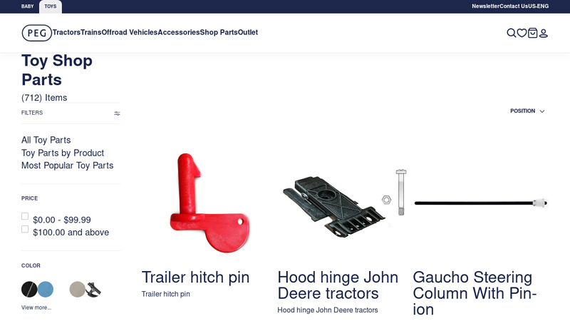 Toy Shop Parts peg perego john deere tractor parts