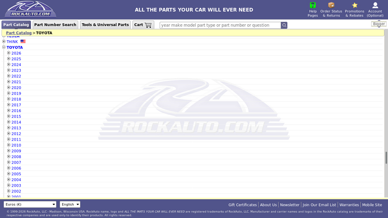 TOYOTA Auto Parts toyota parts near me