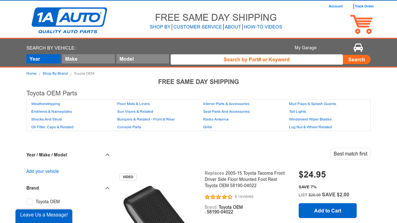 Toyota OEM Parts authentic toyota parts