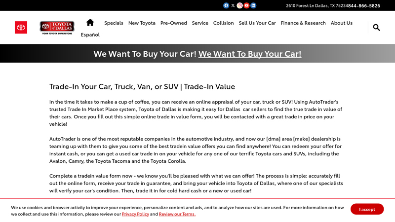 Toyota of Dallas toyota parts dallas