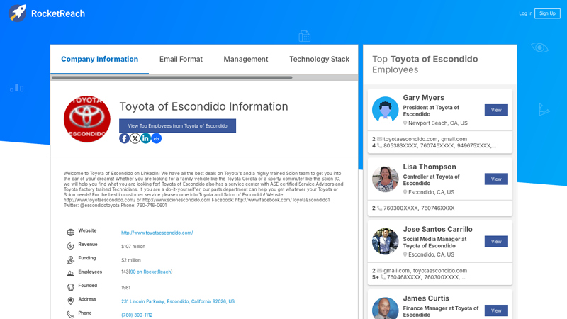 Toyota of Escondido Information toyota escondido parts