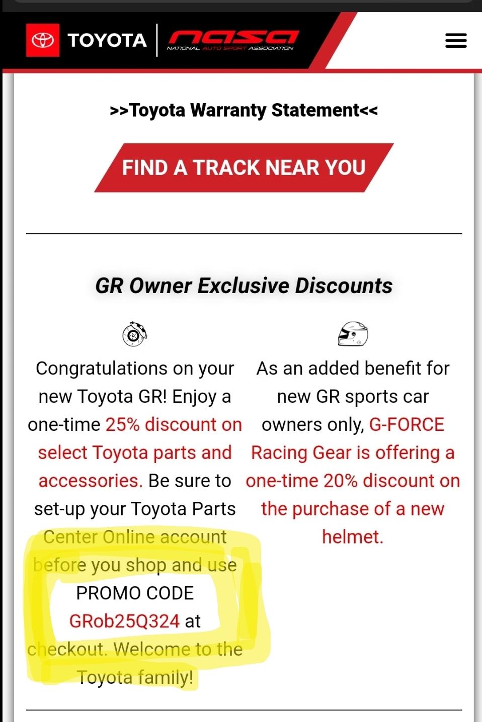 Toyota Parts Discount Code guide