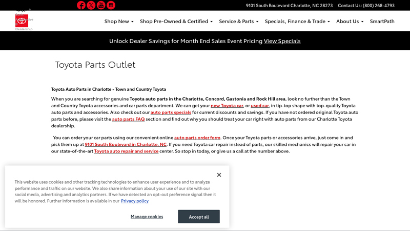 Toyota Parts Outlet auto parts outlet - charlotte