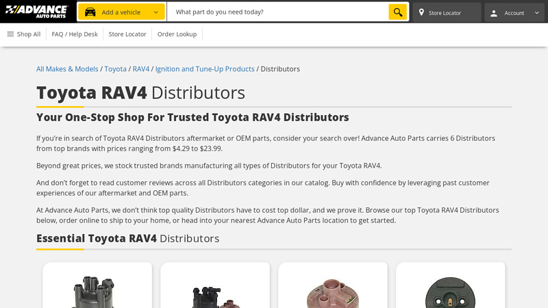Toyota RAV4 Distributors toyota rav4 auto parts