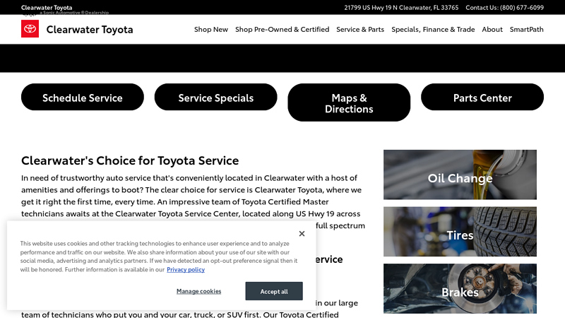 Toyota Service in Clearwater, FL central florida toyota service and parts