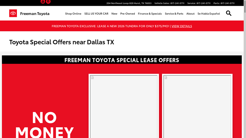 Toyota Special Offers near Dallas, TX toyota parts dallas