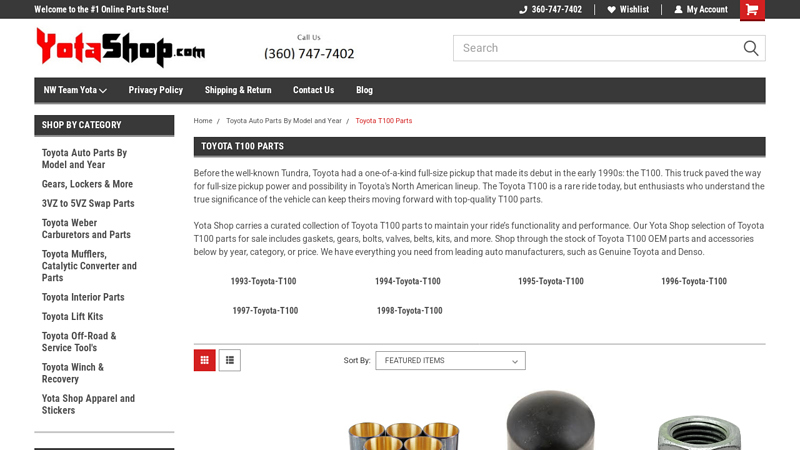 Toyota T100 Parts for Sale toyota t100 parts