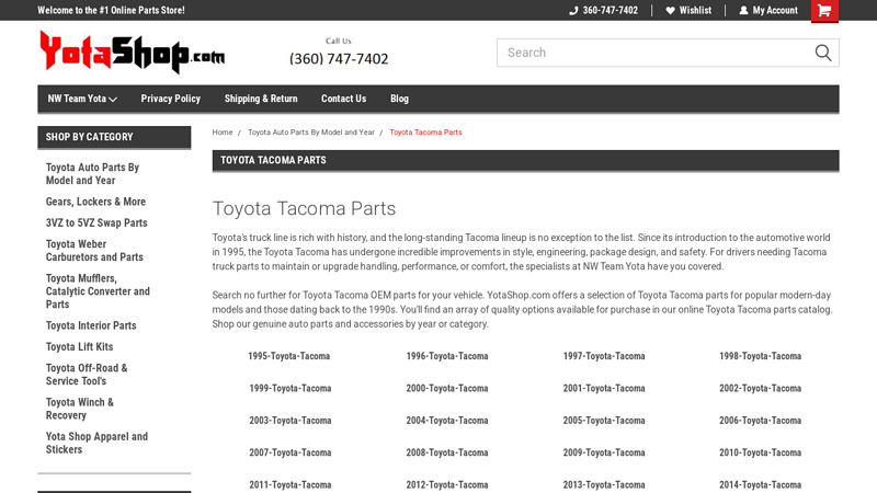 Toyota Tacoma Parts – Tacoma Truck Parts 1999 toyota tacoma parts