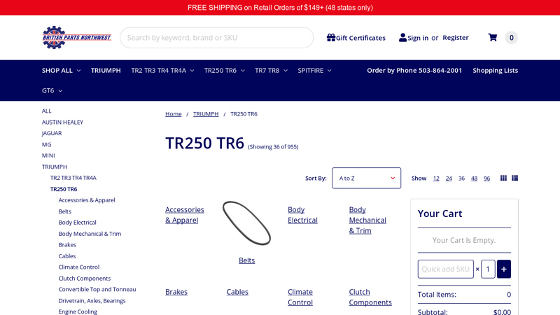 TR250 TR6 tr6 auto parts