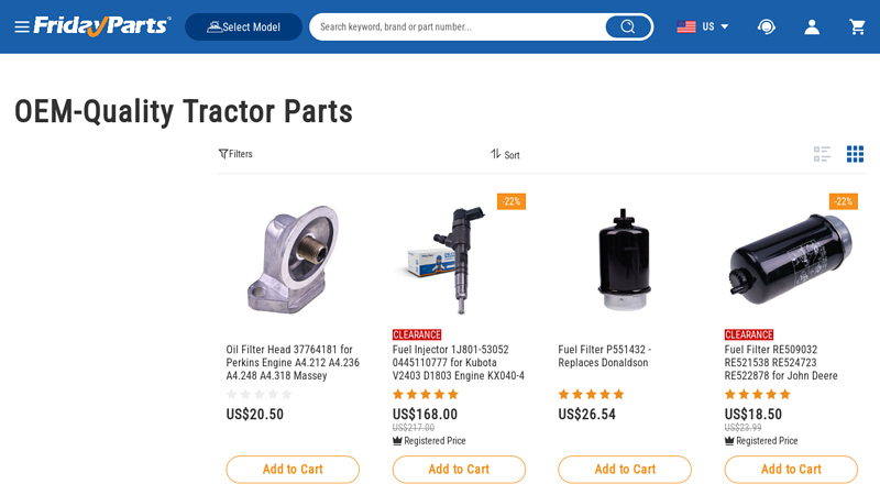 Tractor Parts Catalog Online for John Deere, Kubota ... aftermarket tractor parts