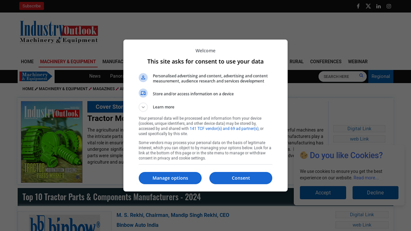 Tractor Parts & Components Manufacturers industrial tractor parts