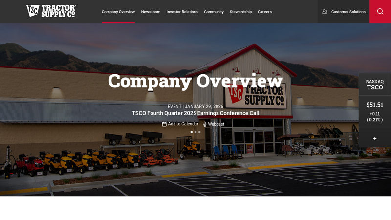Tractor Supply Company pharmacy truck parts
