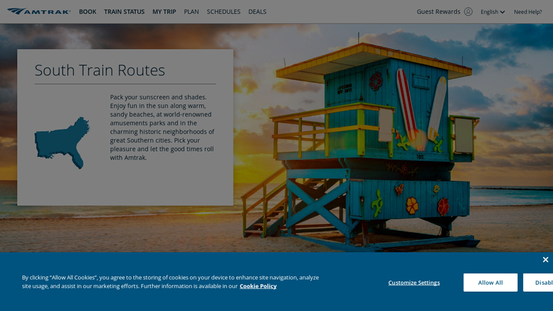 Train Routes in the South parks auto parts in summerville south carolina