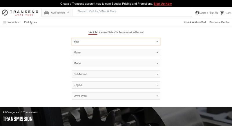 Transmission car transmission parts