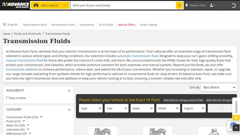 Transmission Fluids advance auto parts paragould