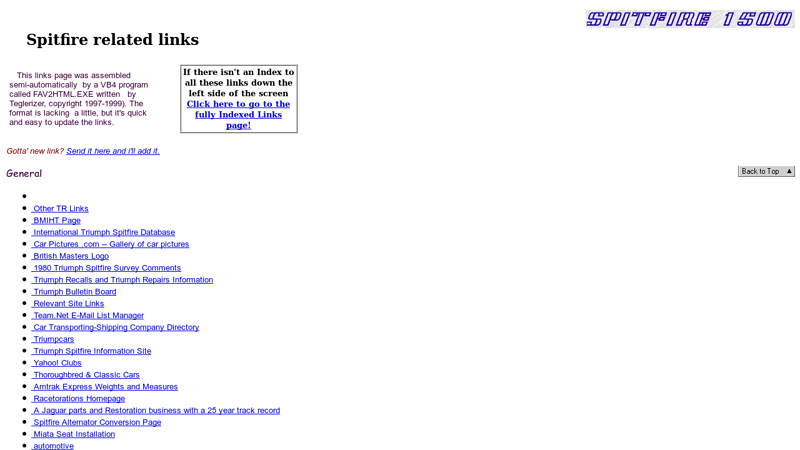 Triumph Automobile Links list triumph spitfire auto parts