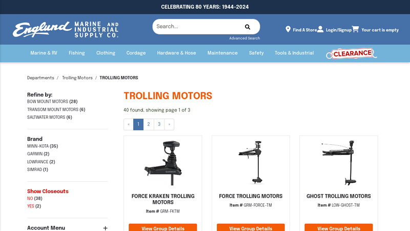 TROLLING MOTORS parts for trolling motors