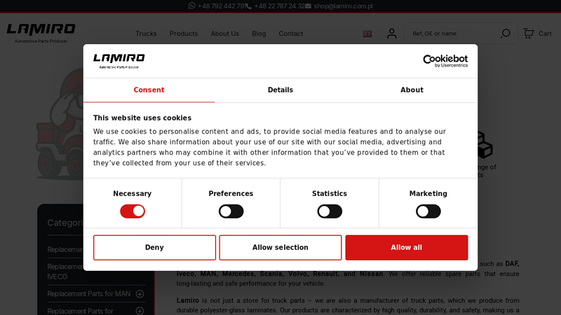Truck Body Parts (HGV) light truck parts