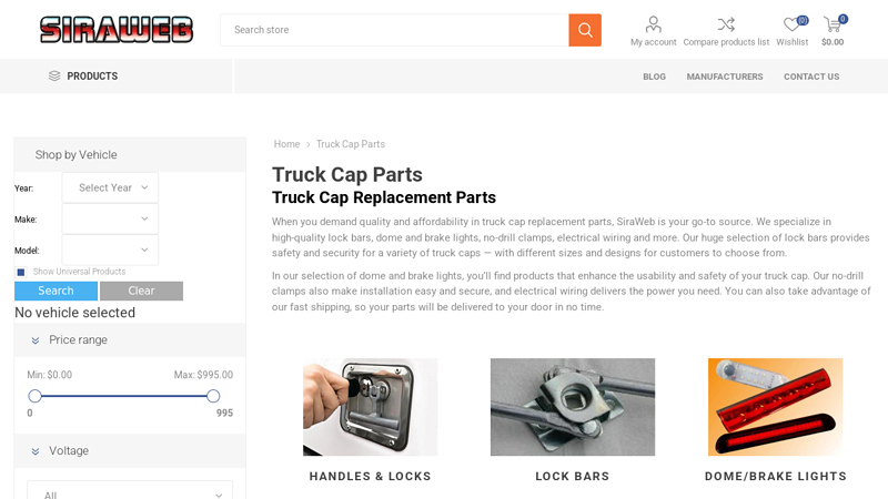 Truck Cap Parts truck topper parts