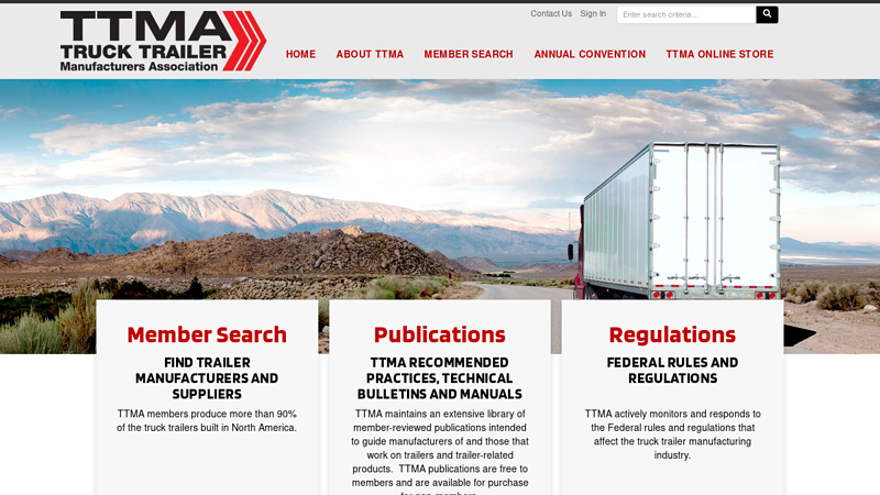 Truck Trailer Manufacturers Association, Inc. tractor trailer parts
