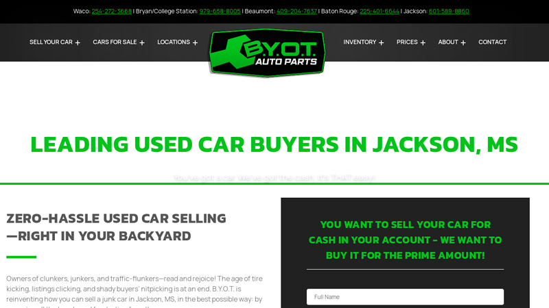 Trusted Used Car Buyers Near Me in Jackson, MS pull a part jackson used cars