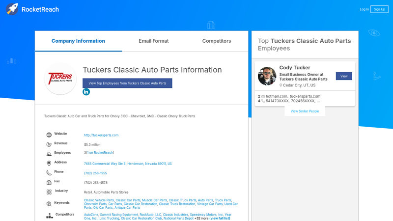 Tuckers Classic Auto Parts Information tuckers auto parts