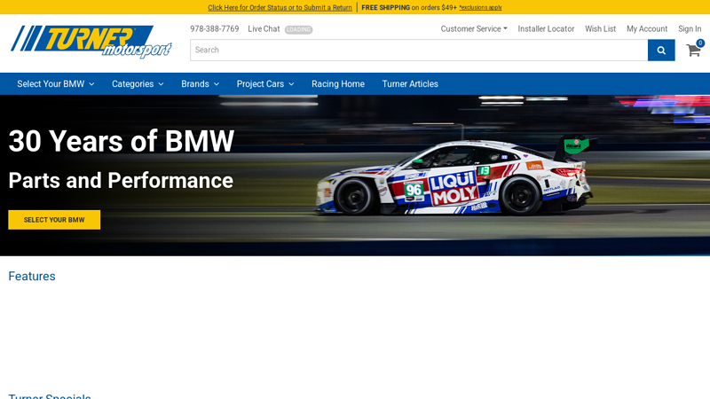 Turner Motorsport bmw aftermarket car parts