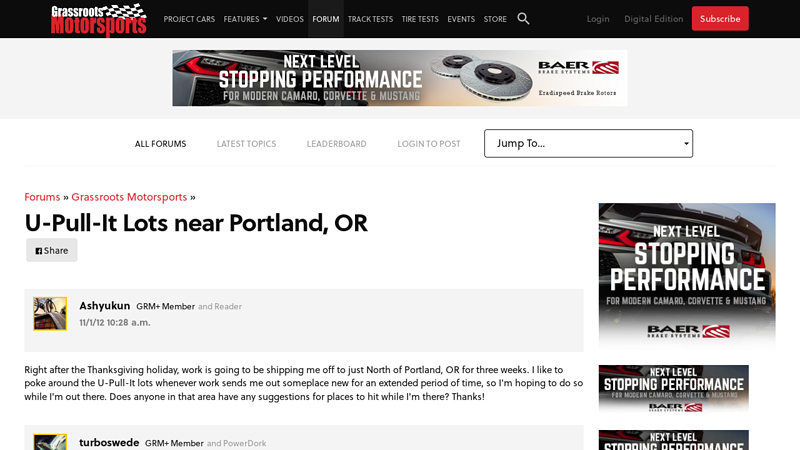 U-Pull-It Lots near Portland, OR used car parts portland oregon