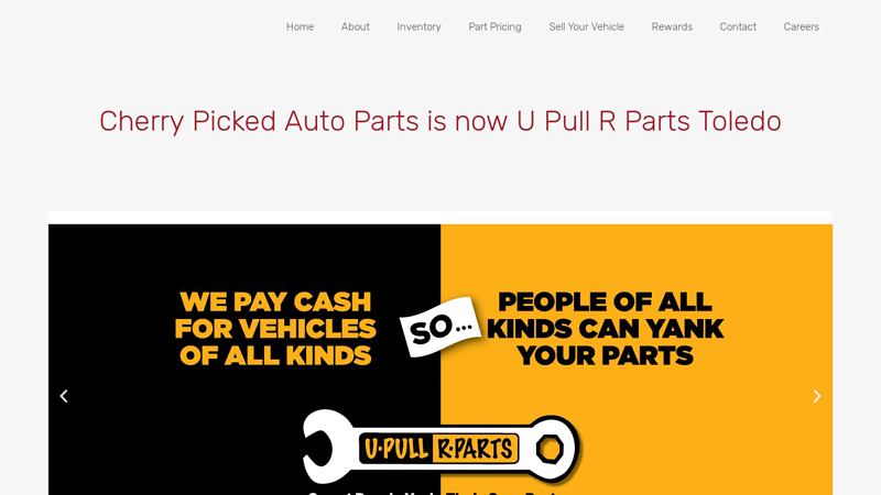 U Pull R Parts Toledo cherry picked auto parts car parts