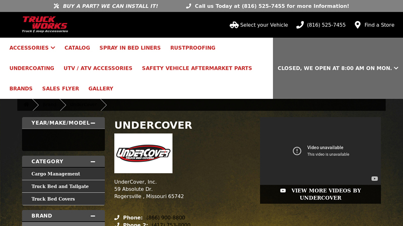 UNDERCOVER undercover truck bed cover parts