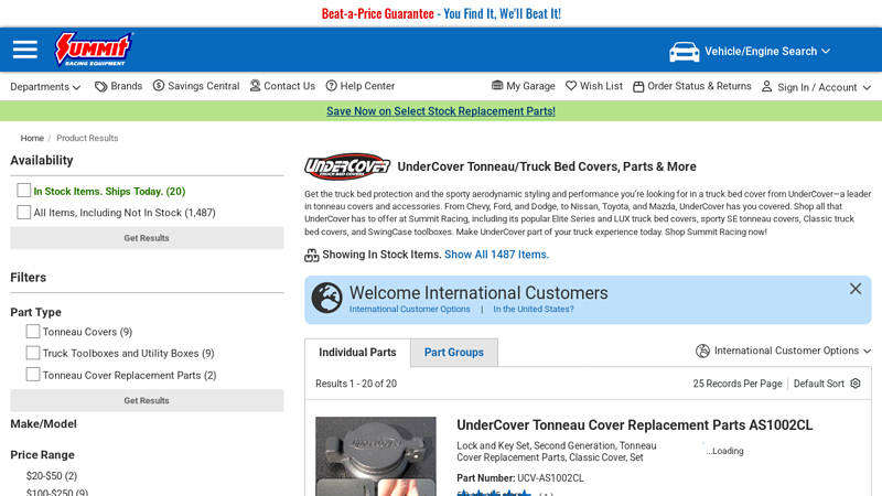UnderCover Tonneau/Truck Bed Covers & More at Summit Racing undercover truck bed cover parts