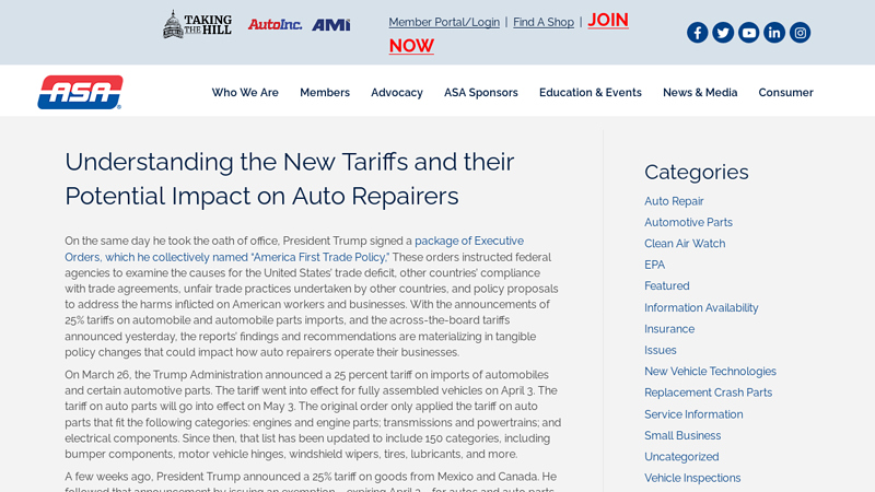 Understanding the New Tariffs and their Potential Impact on Auto ... crb auto parts