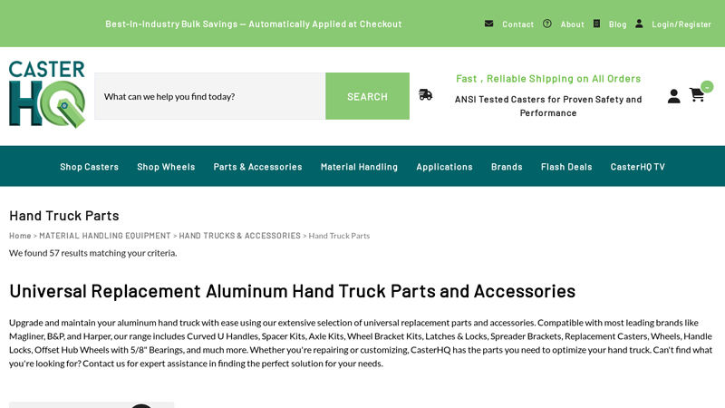 Universal Aluminum Hand Truck Parts & Accessories 10/4 truck parts