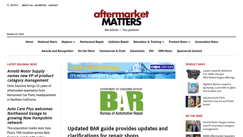 Updated BAR guide provides updates and clarifications for repair ... advance auto parts stafford va