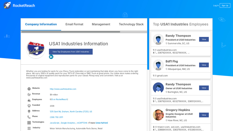 USA1 Industries Information usa1 truck parts