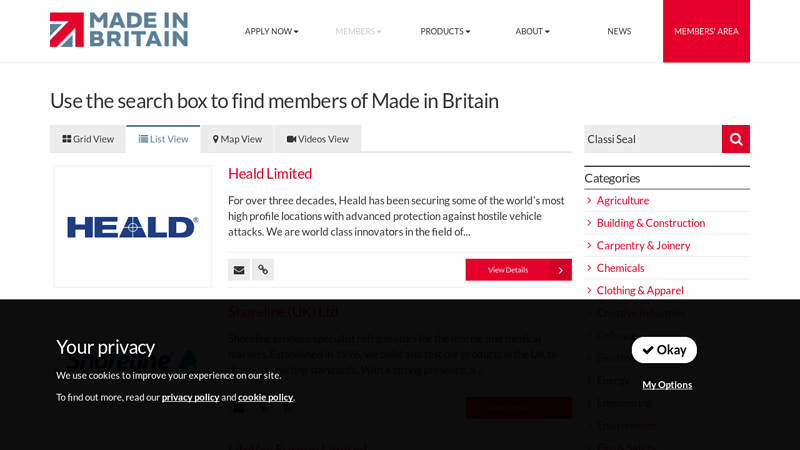 Use the search box to find members of Made in Britain britsh car parts