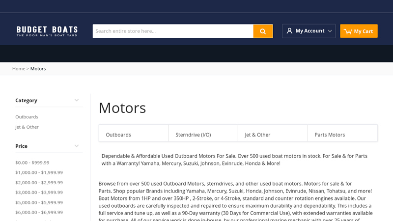 Used Boat Motors For Sale used outboard boat motor parts