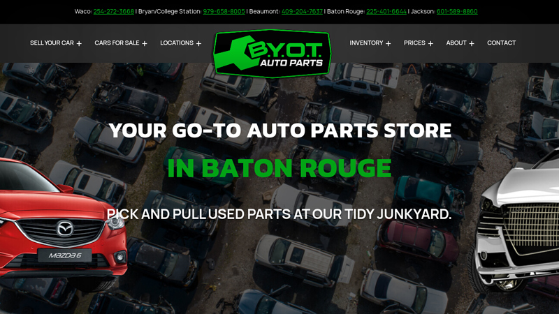 Used Car Salvage Yard Near Me in Baton Rouge used auto parts baton rouge