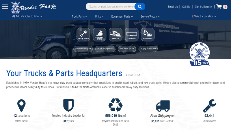 Used Heavy Duty Truck Parts salvage semi truck parts