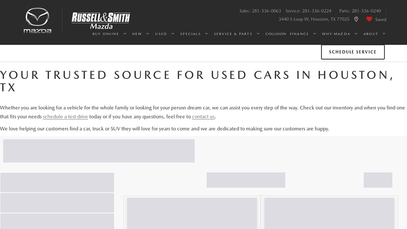 Used Vehicles in Houston, TX russell and smith ford parts