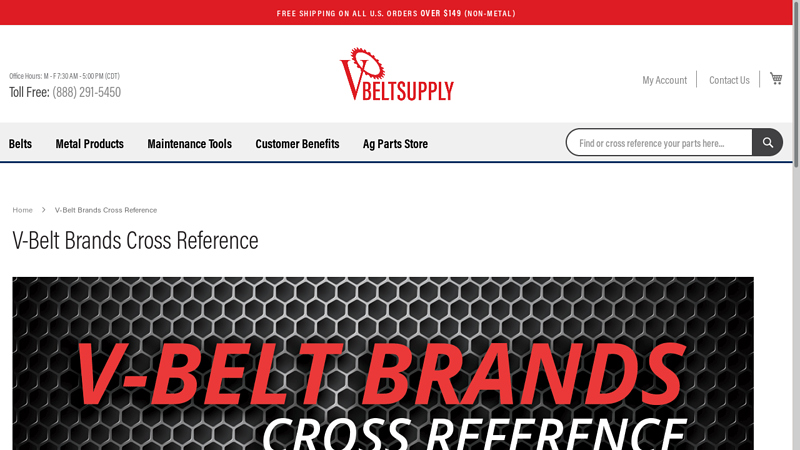 V-Belt Cross References - Chart & PDF napa auto parts belt cross reference