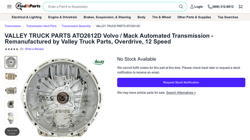 Valley Truck Parts ATO2612D Transmission Assembly valley truck parts