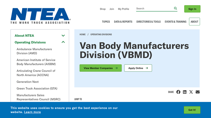 Van Body Manufacturers Division (VBMD) rockport car parts