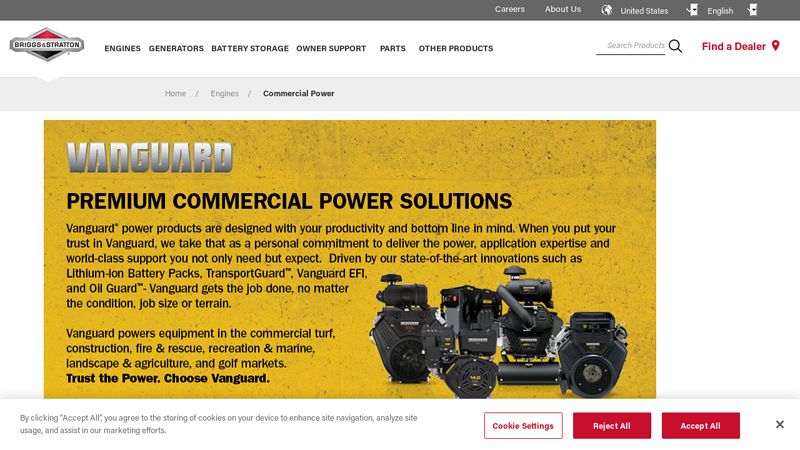 Vanguard Commercial Power vanguard motor parts