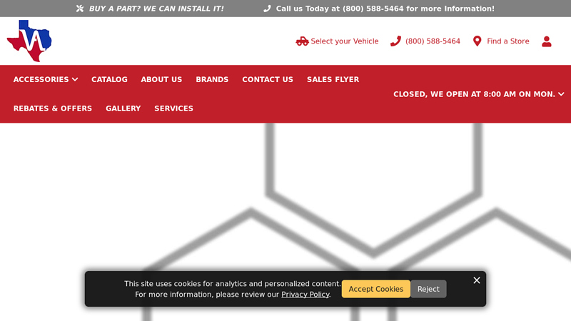 Vehicle Accessories in San Angelo, Tx. auto parts san angelo