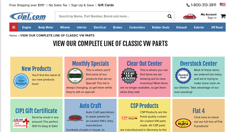 VIEW OUR COMPLETE LINE OF CLASSIC VW PARTS classic vw beetle car parts