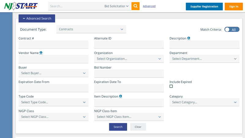 view/search/external/advancedSearchContractBlanket.xhtml action auto parts hopewell